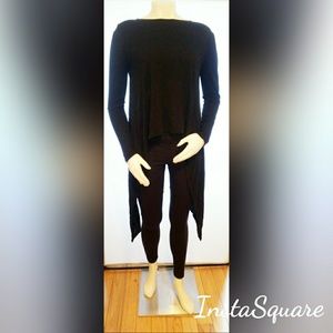 BCBGMaxAzria "Roxanna" Black Long Sleeve Top